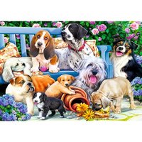 Dogs in the Garden 1000 Teile Puzzle  Trefl