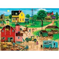 XXL Teile - Americana - Nach der Hausarbeit - EZ Grip 500 Teile Puzzle  Master Pieces