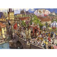 Cartoon Triangular - Street Parade 2000 Teile Puzzle  Heye