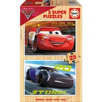 2 Holzpuzzles - Cars 25 Teile Puzzle  Educa