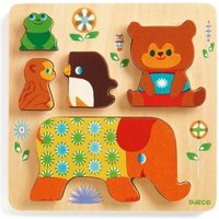 Holzpuzzle - Woodypile 5 Teile Puzzle  Djeco