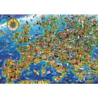 Verrückte Europa-Landkarte 500 Teile Puzzle  Educa