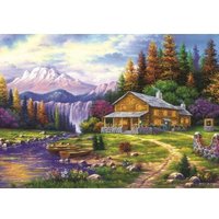 Sonnenuntergang in den Bergen 1000 Teile Puzzle  Art Puzzle