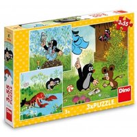 3 Puzzles - The Little Mole 55 Teile Puzzle  Dino